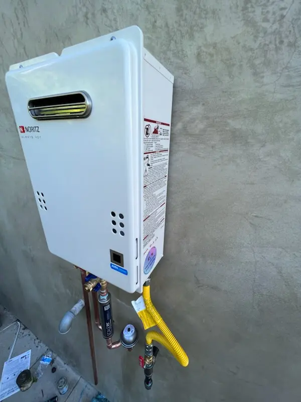 Tankless water heater installation for Avila homes